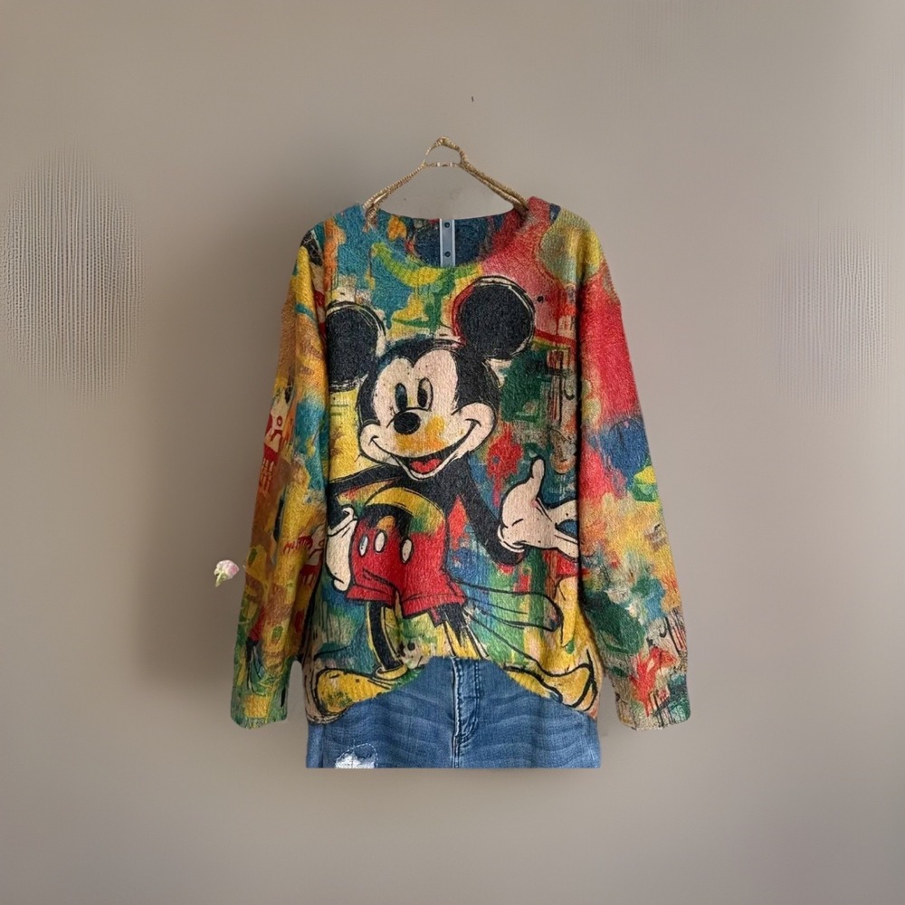 New Mickey Sweater Color Splash Artwork Mickey. Soft sweater Retail $225. XL